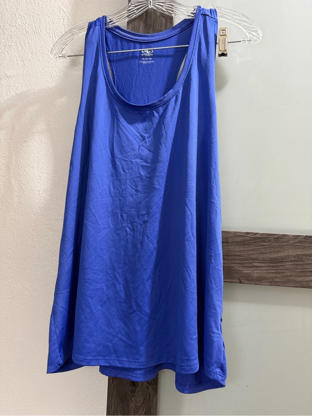 Athletic Works Blue Scoop Neck Athletic Tank